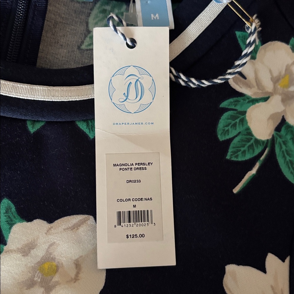 NWT Draper James Magnolia Persley Ponte Dress Navy size medium - Picture 8 of 9